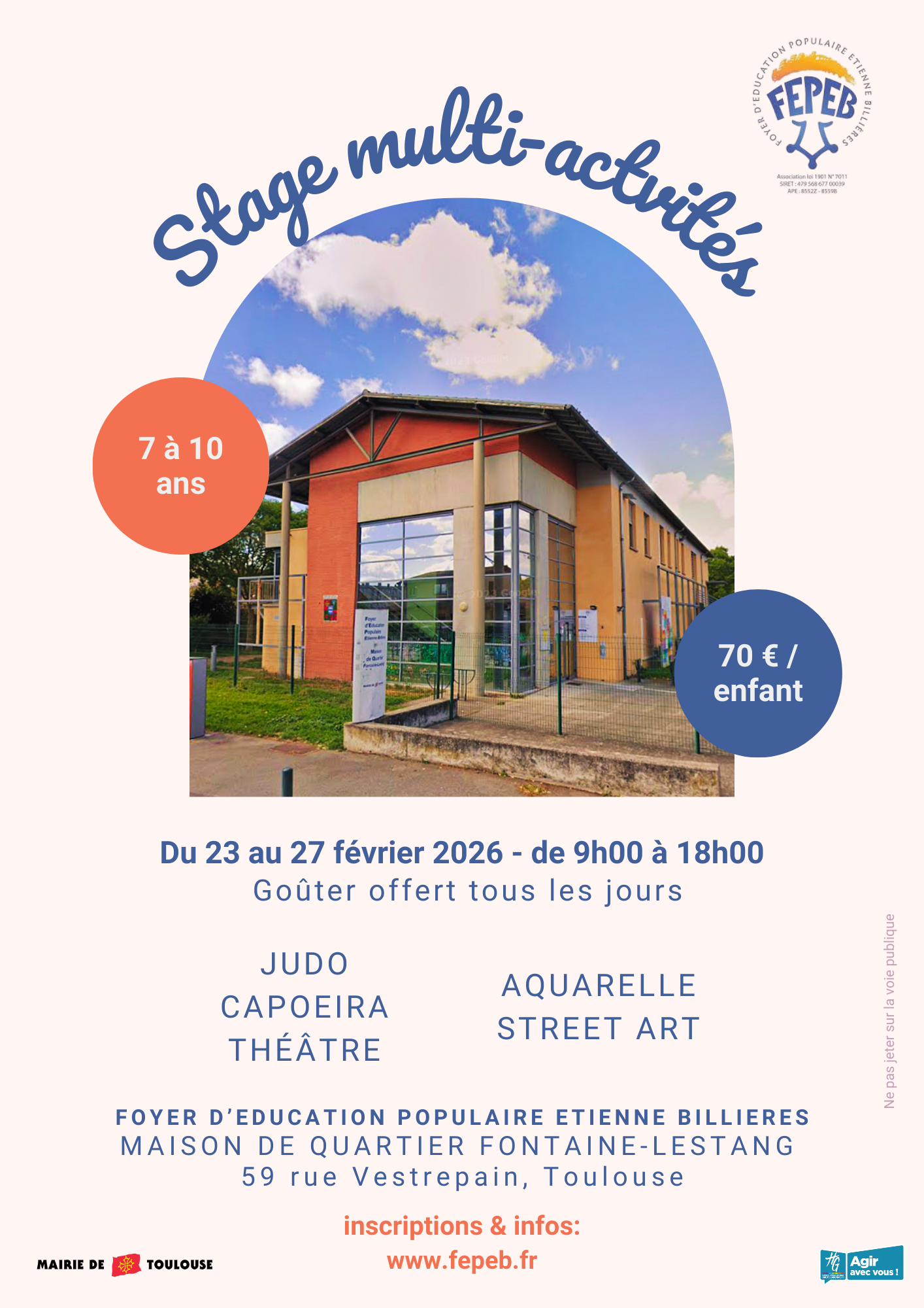 Offre d’emploi pour une personne titulaire du Bafa